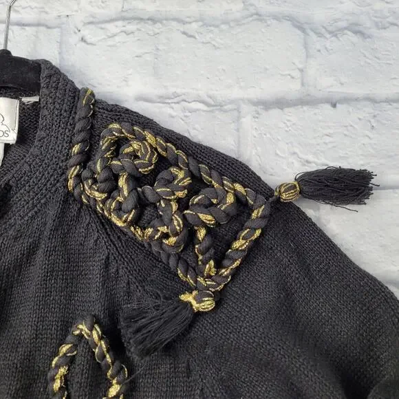 Vintage Gantos Embellished Cardigan Epaulets Costume size Small - Picture 4 of 13